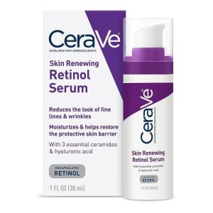 imageCeraVe Anti Aging Retinol Serum For Face Encapsulated Retinol With Hyaluronic Acid Niacinamide ampamp Ceramides Smooths Wrinkles ampamp Fine Lines Gentle Skin Brightening Serum Fragrance Free 1 Oz
