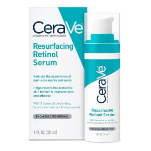 imageCeraVe Resurfacing Retinol Serum For Post Acne Marks Formulated With Licorice Root Extract ampamp Niacinamide Brightening Serum ampamp Pore Minimizer For Face Post Acne Skin Barrier Repair NonComedogenic1 Fl Oz Pack of 1