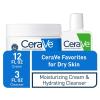 imageCeraVe Moisturizing Cream ampamp Hydrating Facial Cleanser Skin Care Set Combo Pack For Dry Skin Relief Travel Essentials 1oz Cleanser  16oz Cream With PumpCream  Travel Cleanser