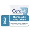 imageCeraVe Therapeutic Hand Cream for Dry Cracked Hands With Hyaluronic Acid and Niacinamide Fragrance Free 3 Ounce3 Ounce Pack of 1