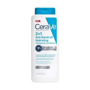 imageCeraVe 2 In 1 Hydrating Anti Dandruff Shampoo And Conditioner 1 Pyrithione Zinc Dandruff Treatment Color Safe ampamp Sulfate Free Shampoo And Conditioner Helps Eliminate Dandruff ampamp Relieve Itchy Scalp12 Fl Oz Pack of 1
