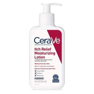imageCeraVe Anti Itch Moisturizing Lotion with Pramoxine Hydrochloride Relieves Itch with Minor Skin Irritations Sunburn Relief Bug Bites 16 OuncesFragrance Free