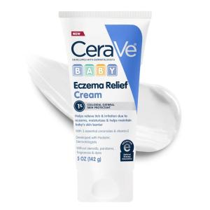 imageCeraVe Baby Eczema Relief Cream 1 Colloidal Oatmeal Cream With Vitamin E ampamp Ceramides Soothes ampamp Calms Itchy Skin Developed With Pediatric Dermatologist Fragrance Free 5oz