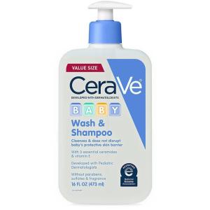 imageCeraVe Baby Wash ampamp Shampoo Fragrance Paraben ampamp Sulfate Free Shampoo for TearFree Baby Bath Time 8 Ounce16 Ounce Pack of 1