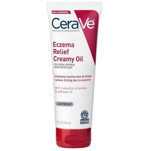 imageCeraVe Eczema Relief Creamy Body Oil Eczema Calming Cream With Colloidal Oatmeal ampamp Safflower Oil For Dry Skin ampamp Itchy Skin Relief Steroid Free ampamp Paraben Free 8 Ounce267 Fl Oz Pack of 3