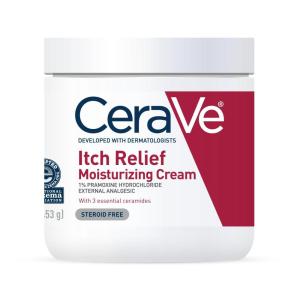 imageCeraVe Moisturizing Cream for Dry Skin Relief 12 Ounce Fragrance Free Cream with Pramoxine for Itch Relief16 Ounce
