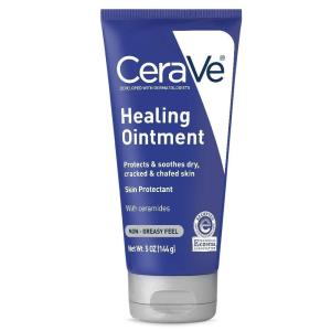 imageCeraVe Healing Ointment Hydrating Skin Protectant With Petrolatum Hyaluronic Acid ampamp Ceramides Face ampamp Body Skin Barrier Repair For Cracked Chafed Dry Skin Fragrance Free ampamp Lanolin Free 12 Oz5 Ounce Pack of 1