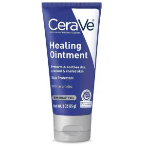 imageCeraVe Healing Ointment Hydrating Skin Protectant With Petrolatum Hyaluronic Acid ampamp Ceramides Face ampamp Body Skin Barrier Repair For Cracked Chafed Dry Skin Fragrance Free ampamp Lanolin Free 12 Oz3 Ounce Pack of 1