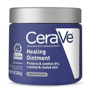 imageCeraVe Healing Ointment Hydrating Skin Protectant With Petrolatum Hyaluronic Acid ampamp Ceramides Face ampamp Body Skin Barrier Repair For Cracked Chafed Dry Skin Fragrance Free ampamp Lanolin Free 12 Oz12 Ounce Pack of 1