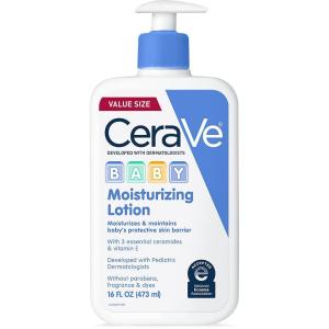 imageCeraVe Baby Lotion Gentle Baby Skin Care with Ceramides Niacinamide ampamp Vitamin E Fragrance Paraben Dye ampamp Phthalates Free Lightweight Moisturizer 8 Ounce Packaging May Vary16 Fl Oz Pack of 1