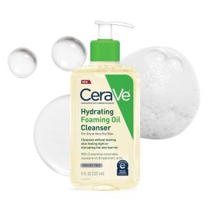 imageCeraVe Hydrating Foaming Oil Cleanser Moisturizing Cleanser for Face ampamp Body Squalane Oil  Hyaluronic Acid  Ceramides For Dry to Very Dry Skin Fragrance Free ampamp Residue Free 8 FL Oz8 Fl Oz Pack of 1