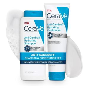 image:imageCeraVe Hydrating Anti Dandruff Shampoo and Conditioner Set Pyrithione Zinc Dandruff Treatment With Ceramides Hyaluronic Acid amp Niacinamide Elimanates Flakes amp Reduces Itchy ScalpShampoo  Conditioner Set