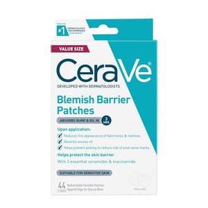image:imageCeraVe Hydrocolloid Blemish Patches Oil Absorbing Spot Control with Ceramides and Niacinamide AllergyTested amp Suitable For Sensitive Skin UltraThin amp Blends Into All Skin Tones 44ct44 Count Pack of 1